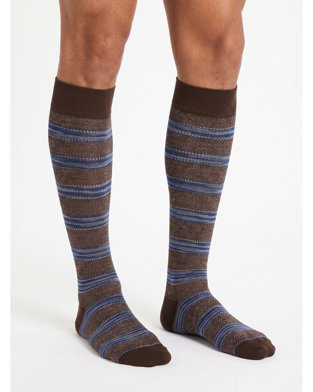 Missoni Missoni Chocolate Mens Micro Herringbone Dress Socks-