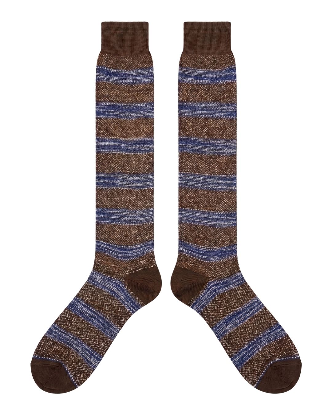 Missoni Missoni Chocolate Mens Micro Herringbone Dress Socks-