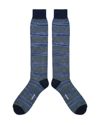Missoni Missoni Navy Blue Mens Micro Herringbone Dress Socks-