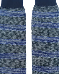 Missoni Missoni Navy Blue Mens Micro Herringbone Dress Socks-