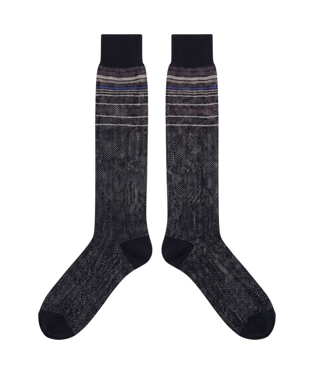 Missoni Missoni Black  Mens Micro Zigzag Dress Socks-