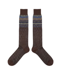 Missoni Missoni Brown Mens Micro Zigzag Dress Socks-