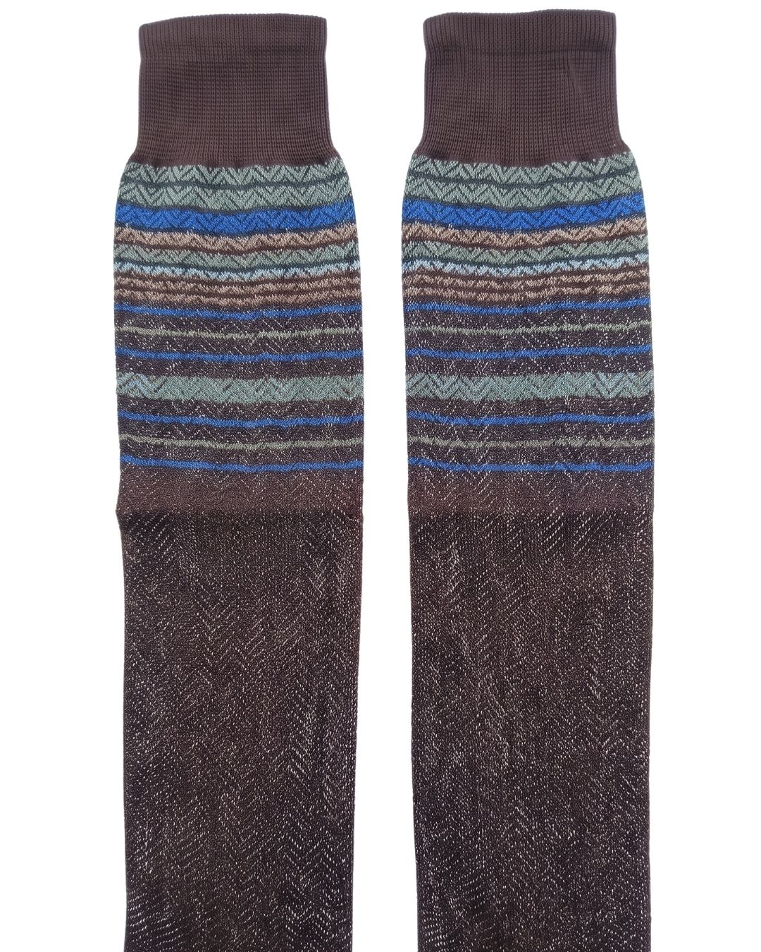 Missoni Missoni Brown Mens Micro Zigzag Dress Socks-