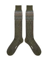 Missoni Missoni Olive Mens Micro Zigzag Dress Socks-