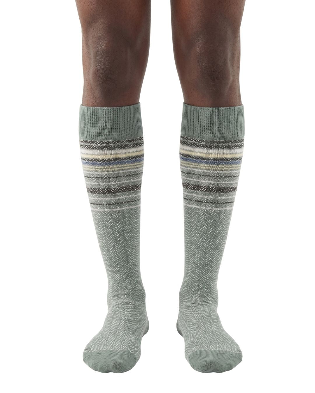 Missoni Missoni Soft Green Mens Micro Zigzag Dress Socks-
