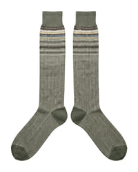 Missoni Missoni Soft Green Mens Micro Zigzag Dress Socks-