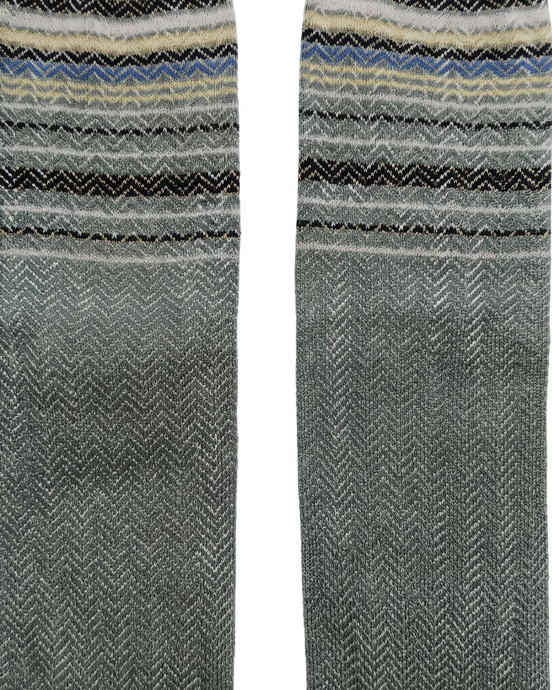 Missoni Missoni Soft Green Mens Micro Zigzag Dress Socks-