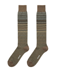 Missoni Missoni Camel Mens Pinstripe Dress Socks-