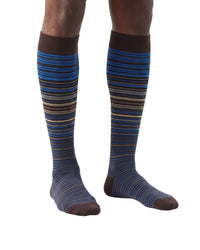Missoni Missoni Brown Blue Mens Pinstripe Dress Socks-
