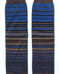 Missoni Missoni Brown Blue Mens Pinstripe Dress Socks-