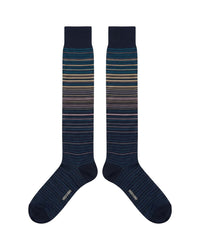 Missoni Missoni Teal Mens Pinstripe Dress Socks-S