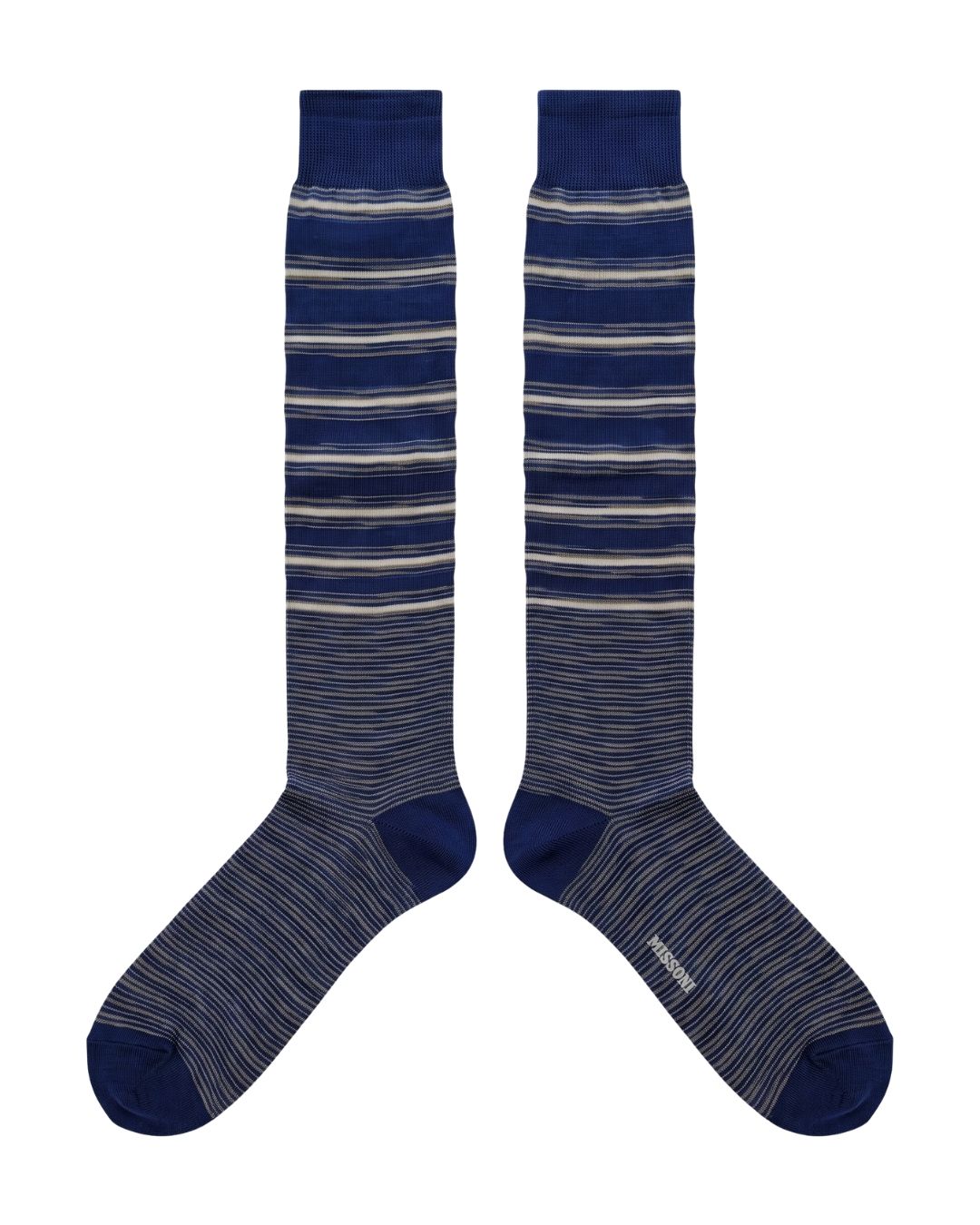 Missoni Missoni Royal Blue Mens Multistripe Dress Socks-