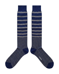 Missoni Missoni Royal Blue Mens Multistripe Dress Socks-