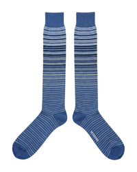 Missoni Missoni Light Blue Mens Pinstripe Dress Socks-