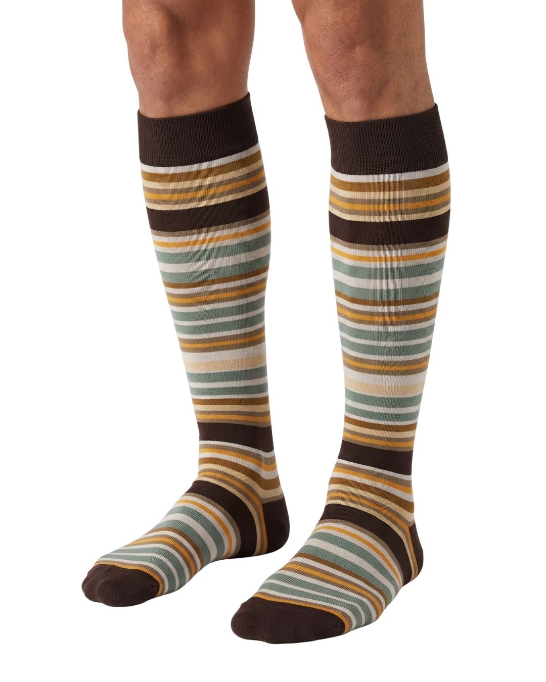 Missoni Missoni Brown Mens Multistripe Dress Socks-
