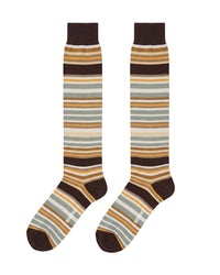 Missoni Missoni Brown Mens Multistripe Dress Socks-