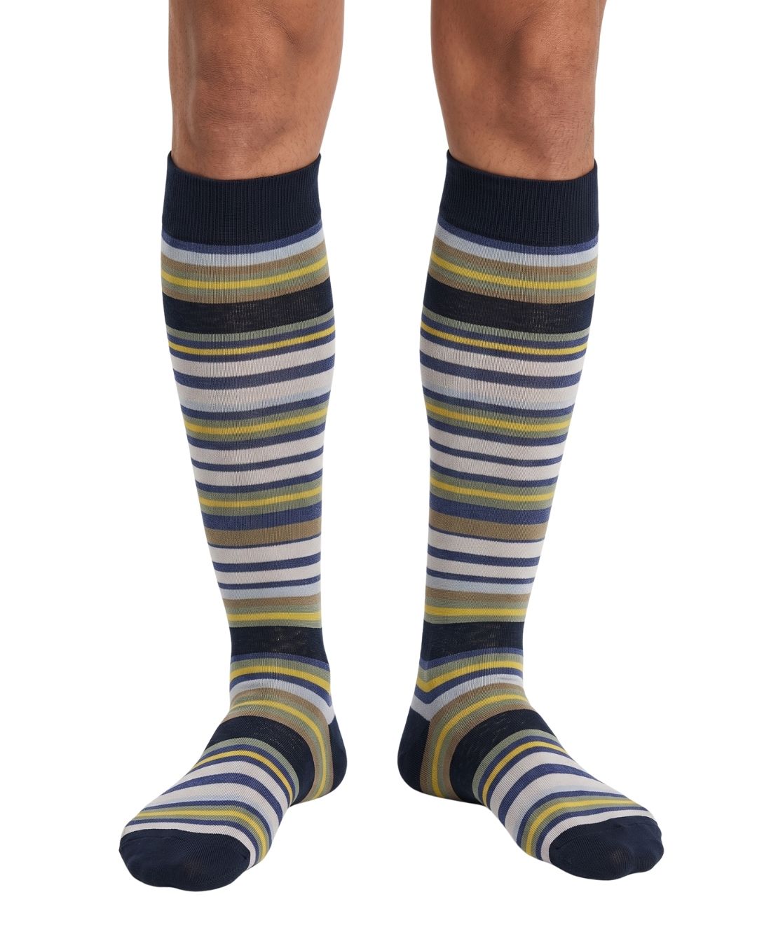 Missoni Missoni Navy  Mens Multistripe Dress Socks-S