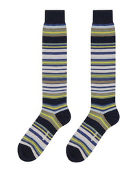 Missoni Missoni Navy  Mens Multistripe Dress Socks-S