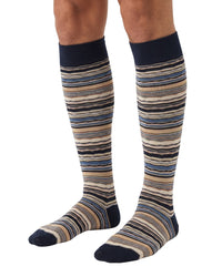 Missoni Missoni Navy  Mens Stripe Dress Socks-M