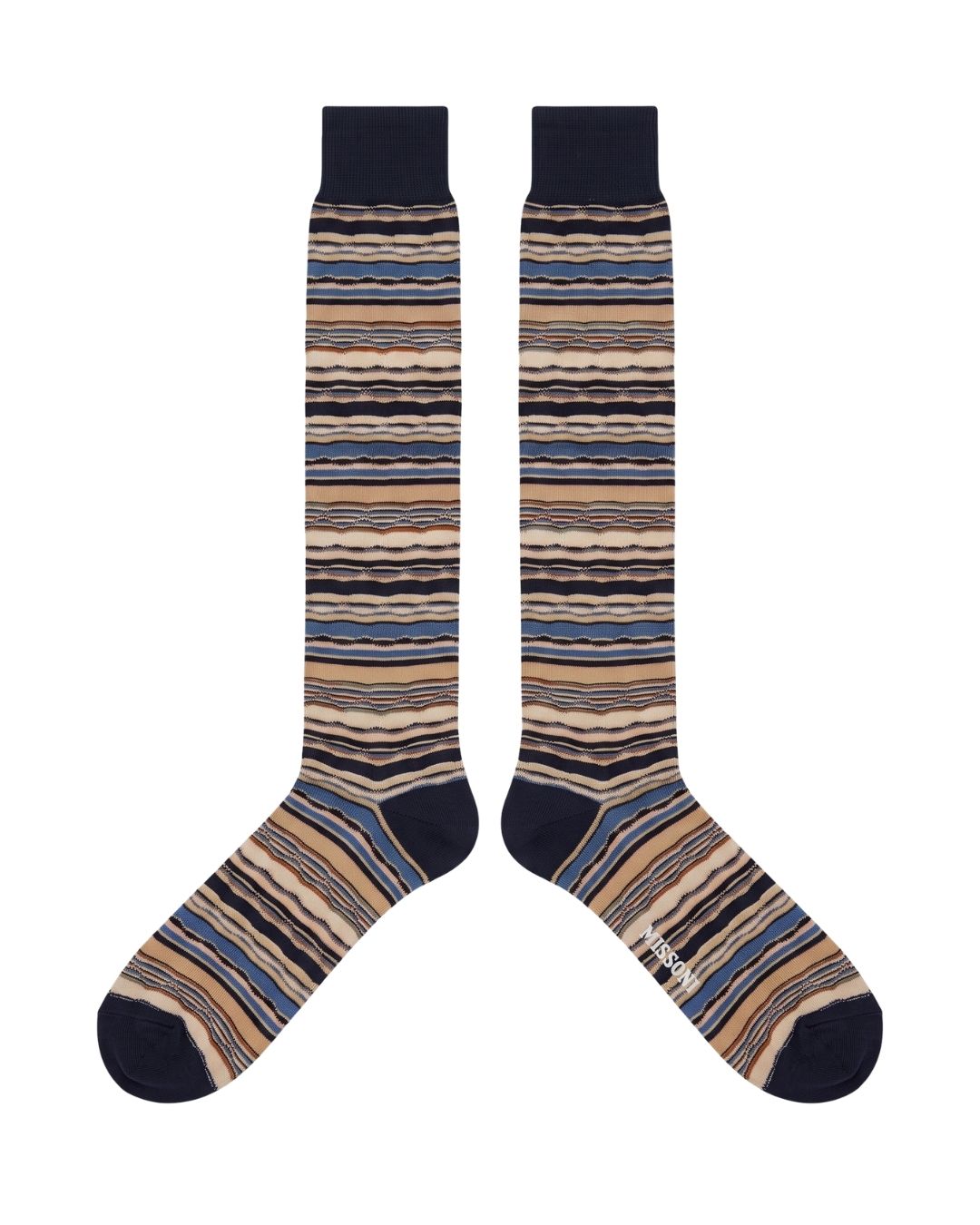 Missoni Missoni Navy  Mens Stripe Dress Socks-M