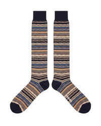 Missoni Missoni Navy  Mens Stripe Dress Socks-M