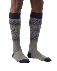 Missoni Missoni Navy Teal Mens Chevron Dress Socks-M