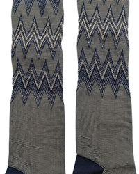 Missoni Missoni Navy Teal Mens Chevron Dress Socks-M