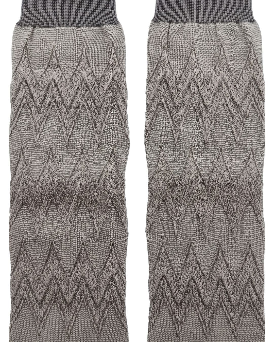 Missoni Missoni Taupe  Mens Chevron Dress Socks-M