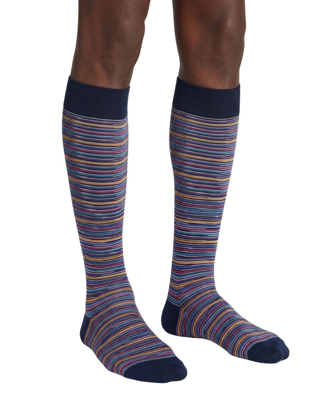 Missoni Missoni Multicolor Mens Multistripe Dress Socks-M