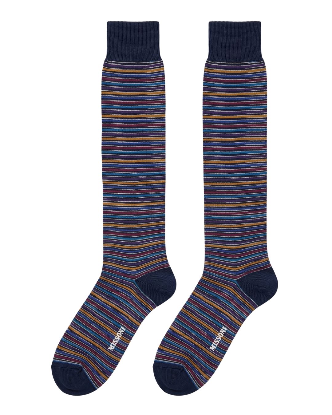 Missoni Missoni Multicolor Mens Multistripe Dress Socks-M