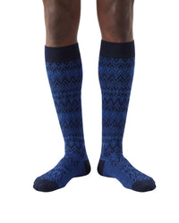 Missoni Missoni Royal Blue Mens Chevron Dress Socks-L