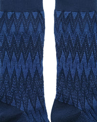 Missoni Missoni Black Navy Mens Chevron Dress Socks-S