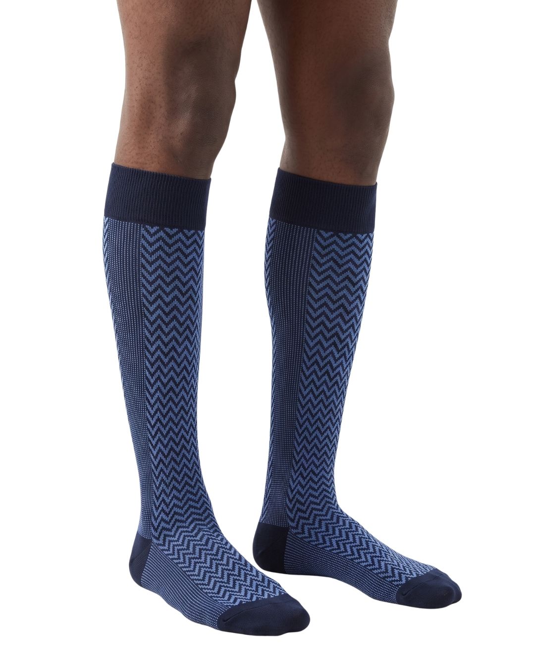 Missoni Missoni Bright  Blue Mens Chevron Dress Socks-L