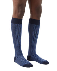 Missoni Missoni Bright  Blue Mens Chevron Dress Socks-L