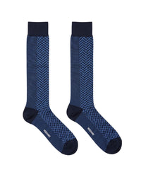 Missoni Missoni Bright  Blue Mens Chevron Dress Socks-L