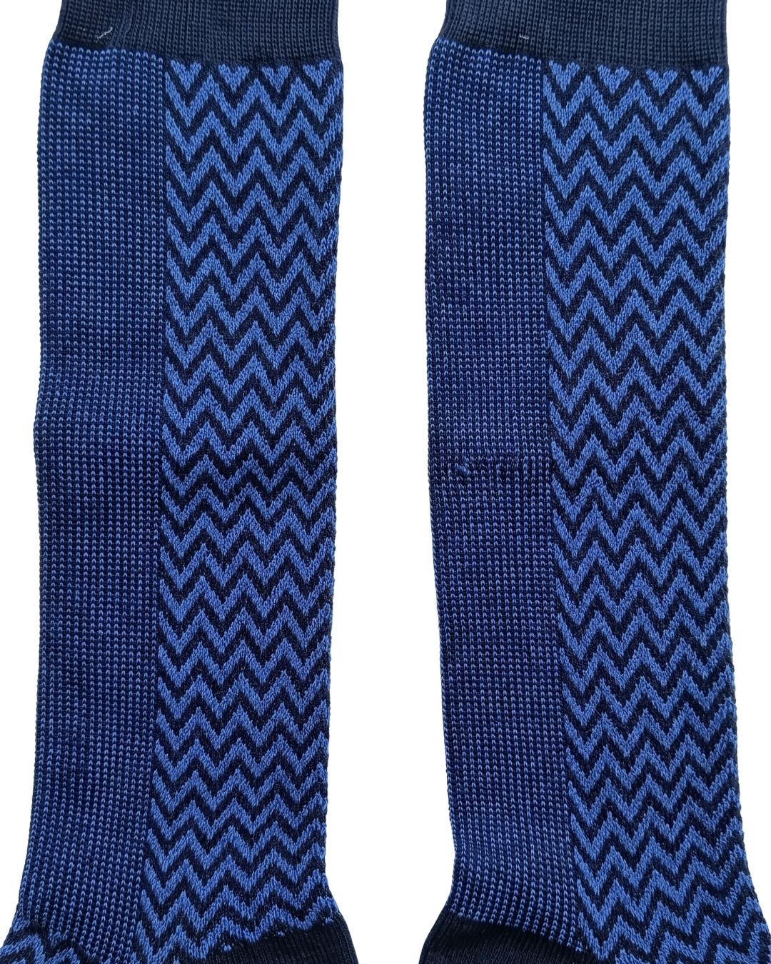 Missoni Missoni Bright  Blue Mens Chevron Dress Socks-L