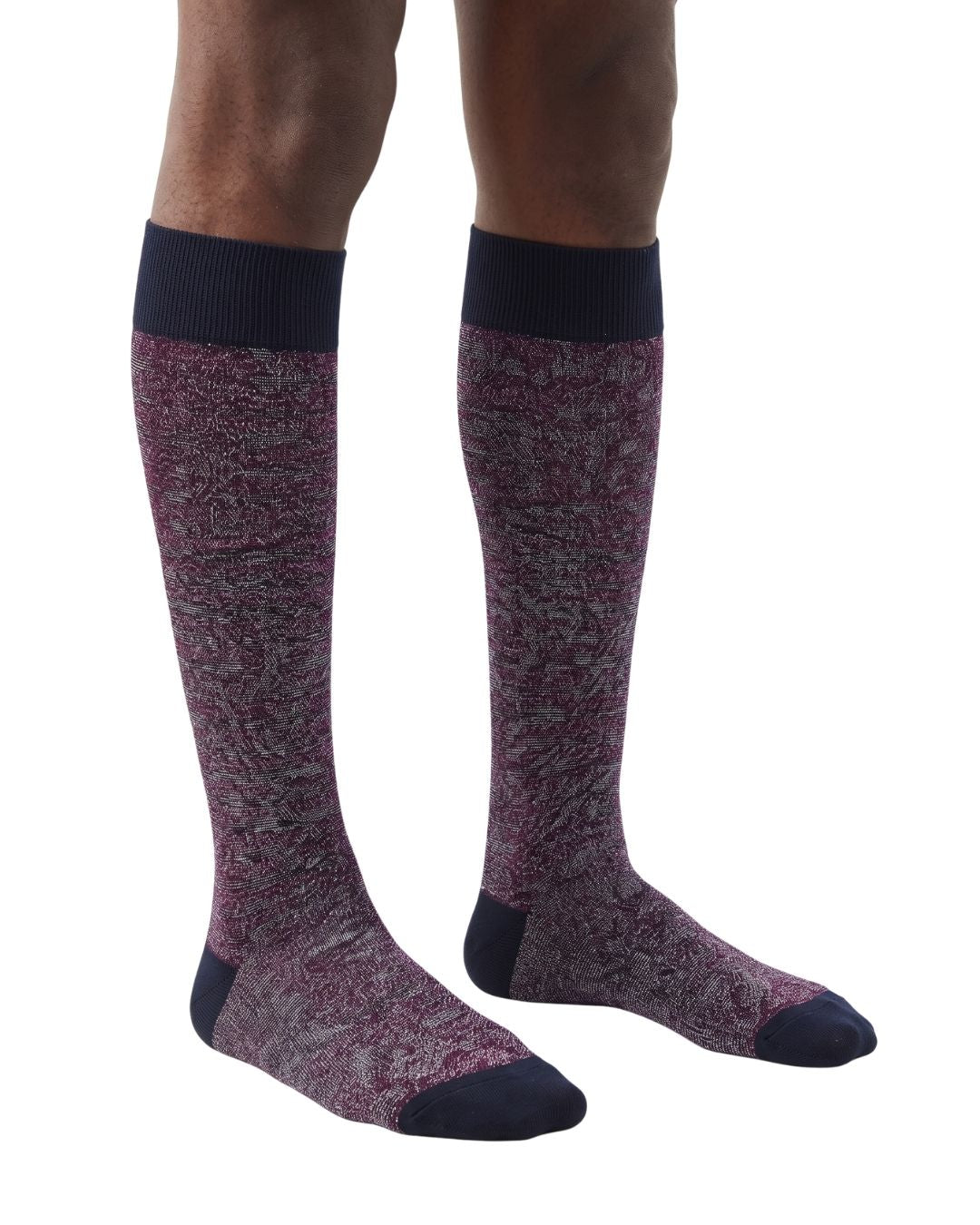 Missoni Missoni Burgundy Mens Micro Chevron Dress Socks-L