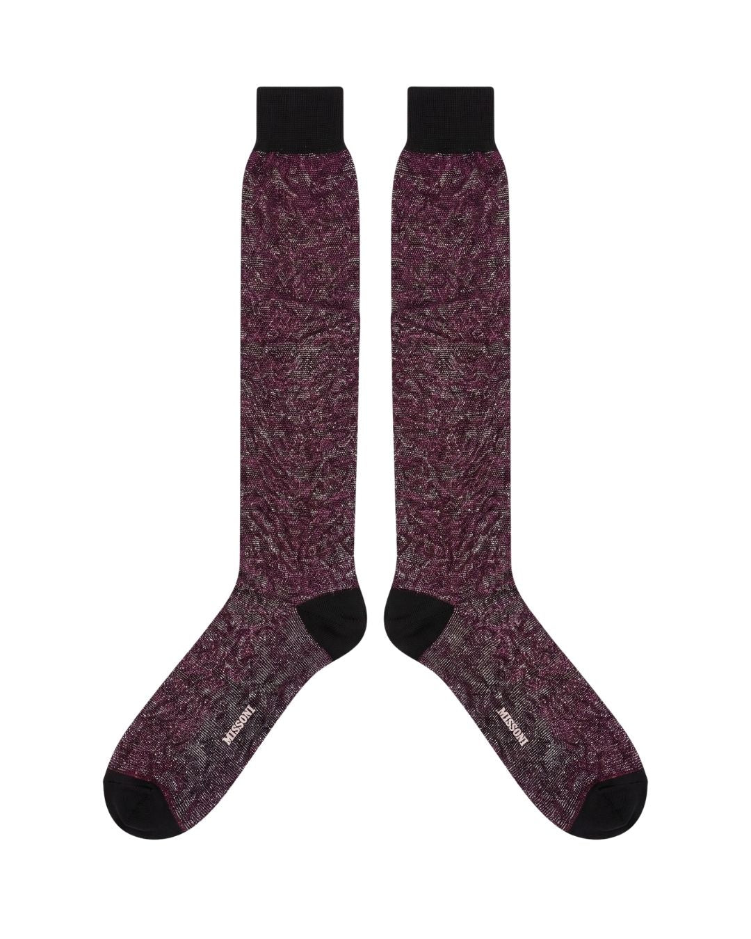 Missoni Missoni Burgundy Mens Micro Chevron Dress Socks-L