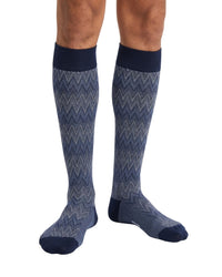 Missoni Missoni Denim Blue Mens Chevron Dress Socks-M