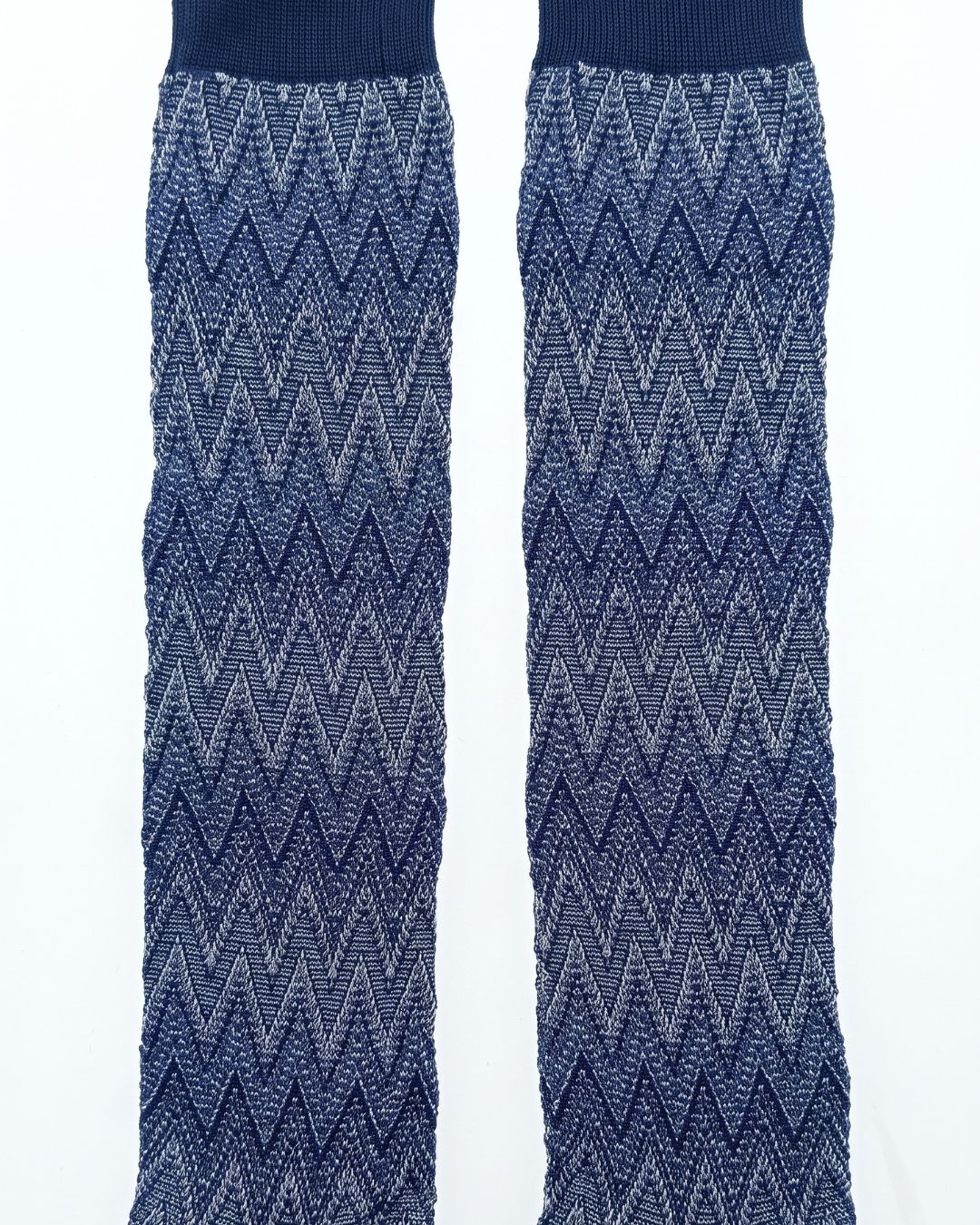 Missoni Missoni Denim Blue Mens Chevron Dress Socks-M