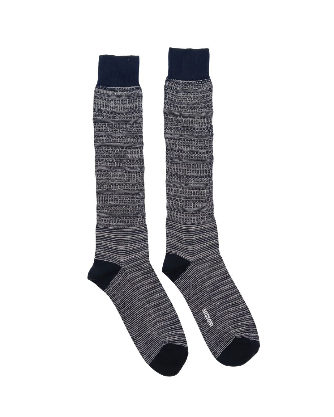 Missoni Missoni Black Steel Mens Waffle Dress Socks-M