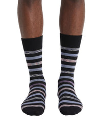 Missoni Missoni Marine Blue Mens Stripe Dress Socks-M