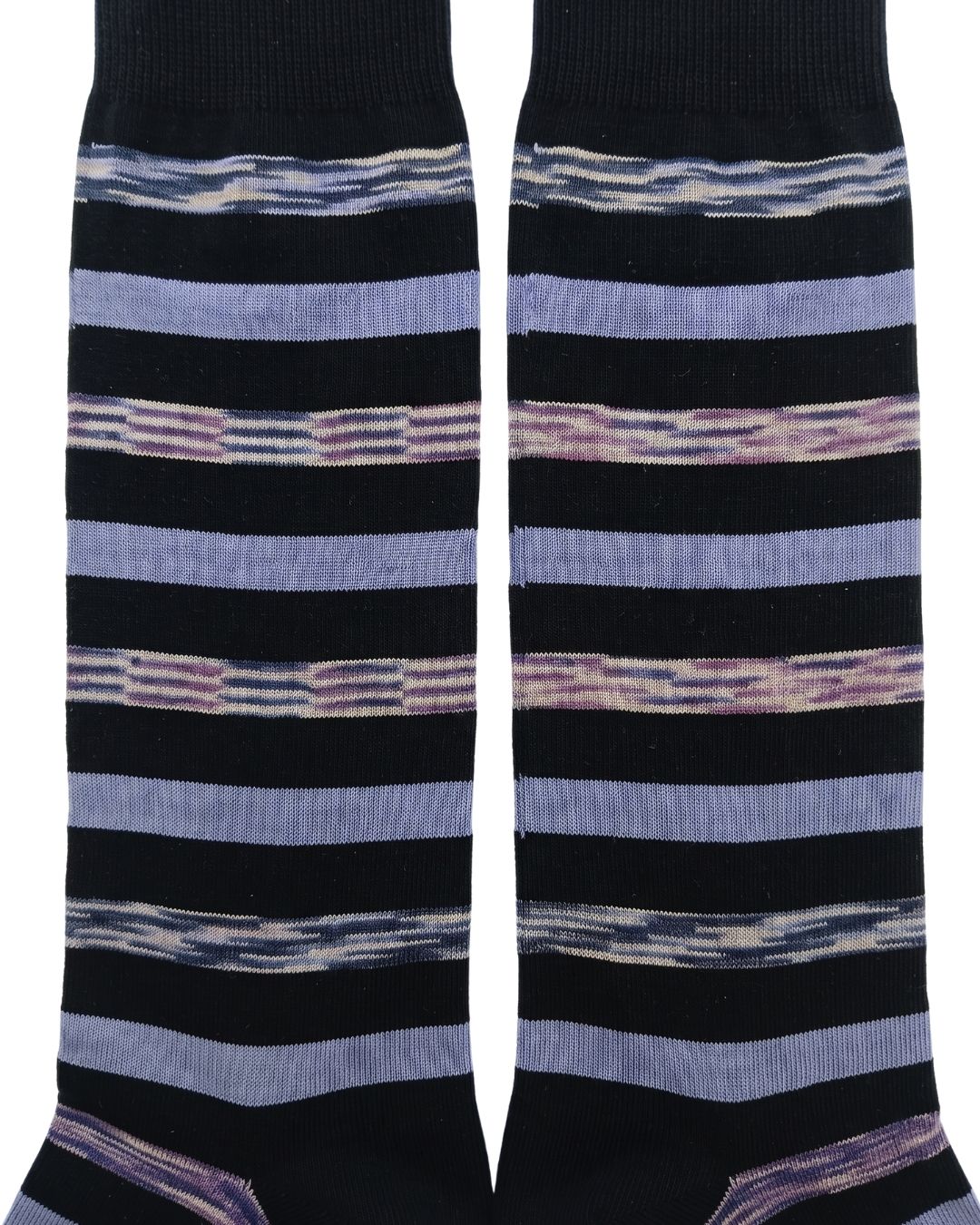 Missoni Missoni Marine Blue Mens Stripe Dress Socks-M