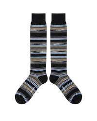 Missoni Missoni Dark Navy  Mens Stripe Dress Socks-S