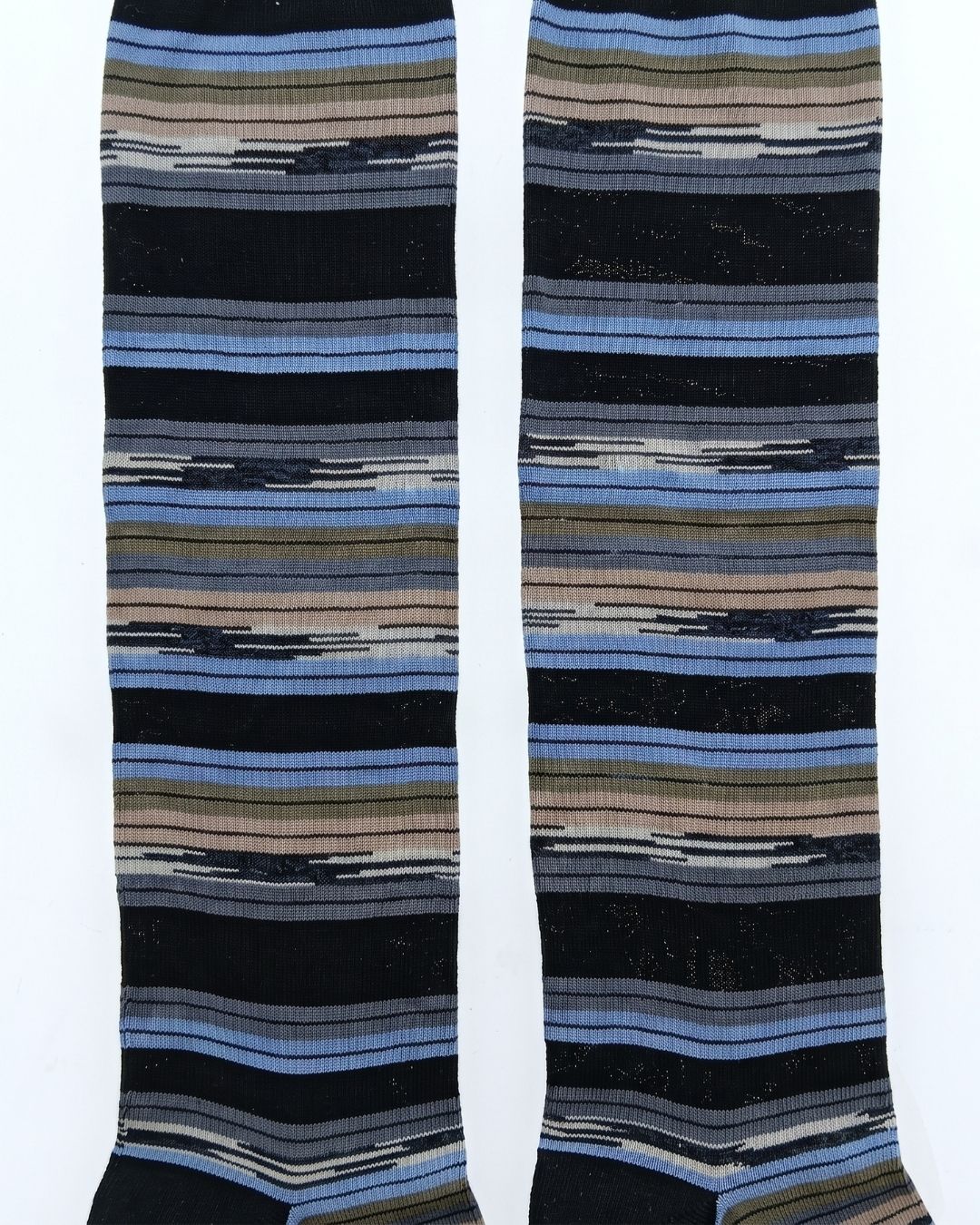 Missoni Missoni Dark Navy  Mens Stripe Dress Socks-S