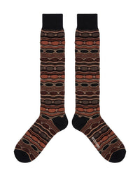 Missoni Missoni Brown Mens Stripe Dress Socks-M