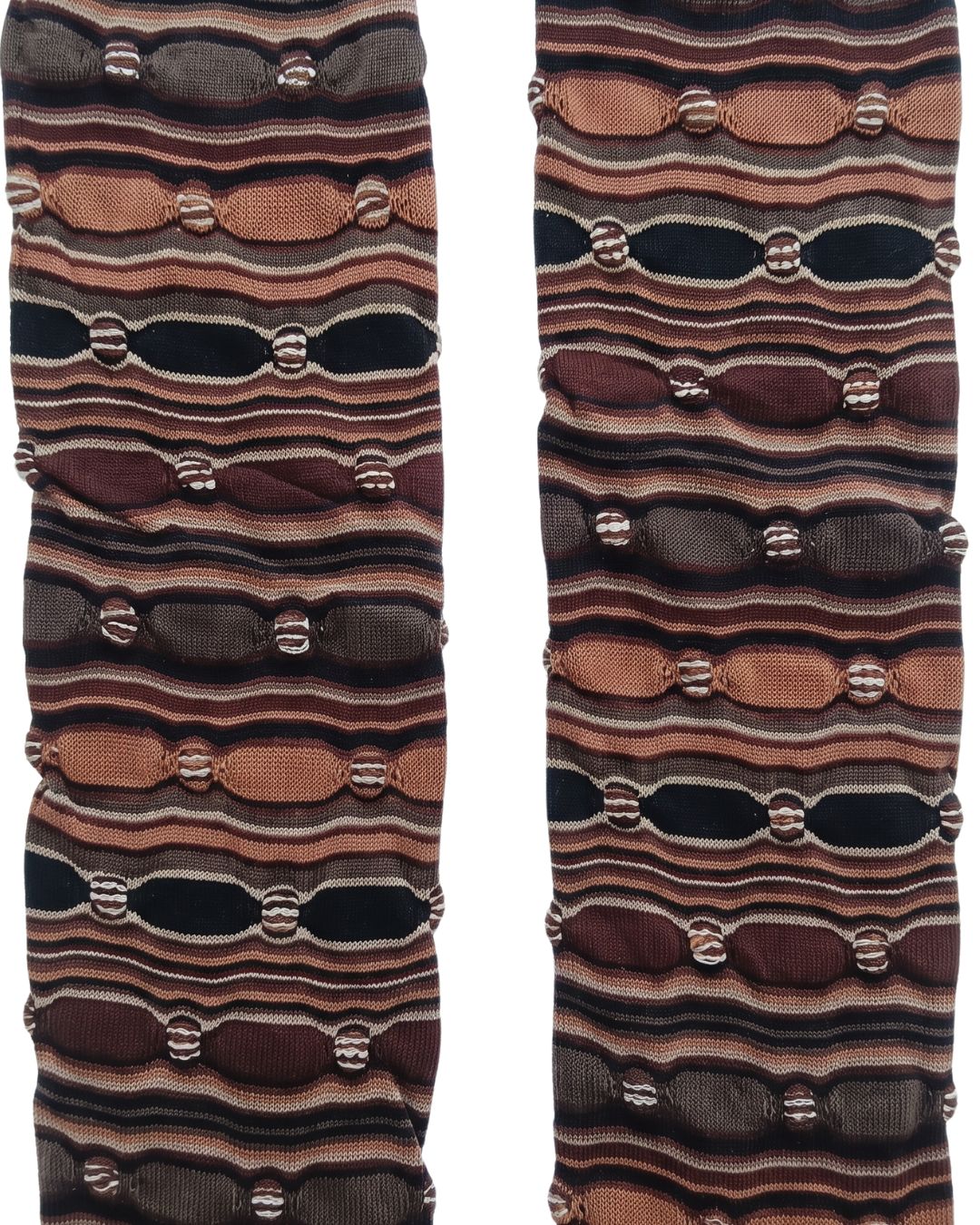 Missoni Missoni Brown Mens Stripe Dress Socks-M