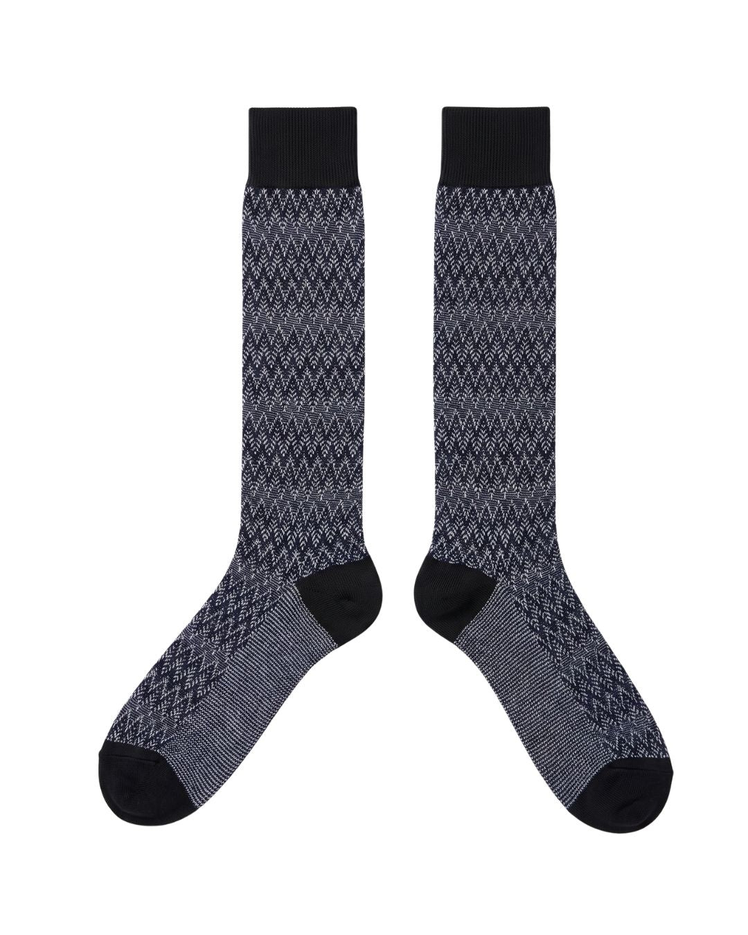 Missoni Missoni Sapphire Blue Mens Chevron Dress Socks-M