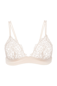 La Perla Rose Beige Triangle Bra With Macramé Cfi906335