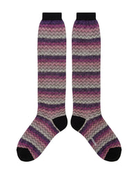 Missoni Missoni Magenta Womens Chevron Dress Socks-M